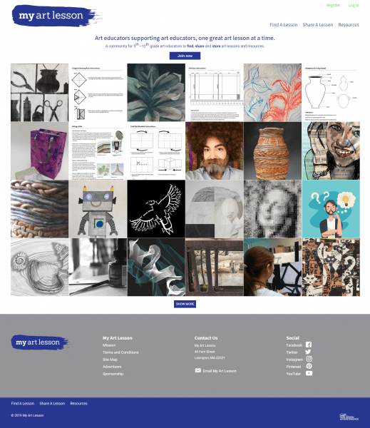 My Art Lesson Web Design