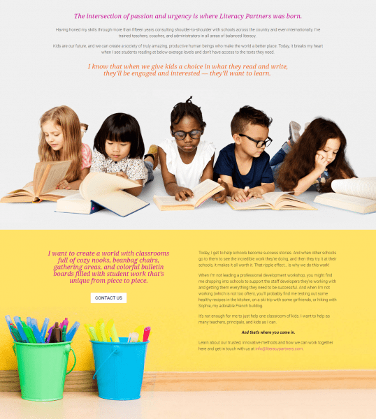 Literacy Partners WordPress Web Design