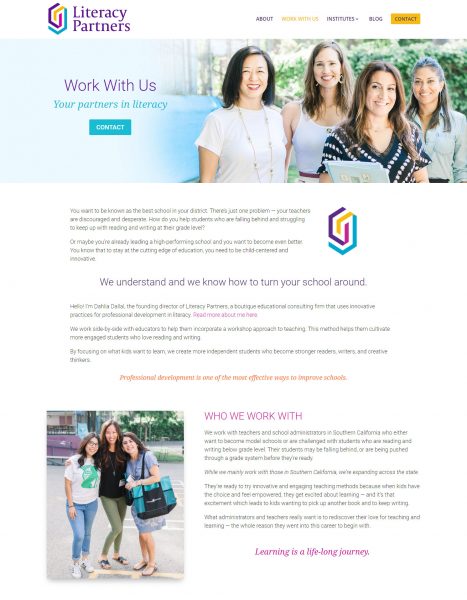 Literacy Partners WordPress Web Design