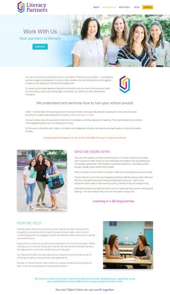 Literacy Partners WordPress Web Design